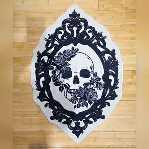 Dolls Kill Home Pretty Portrait Cameo Black & White Bath Mat Rug